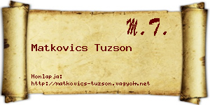 Matkovics Tuzson névjegykártya